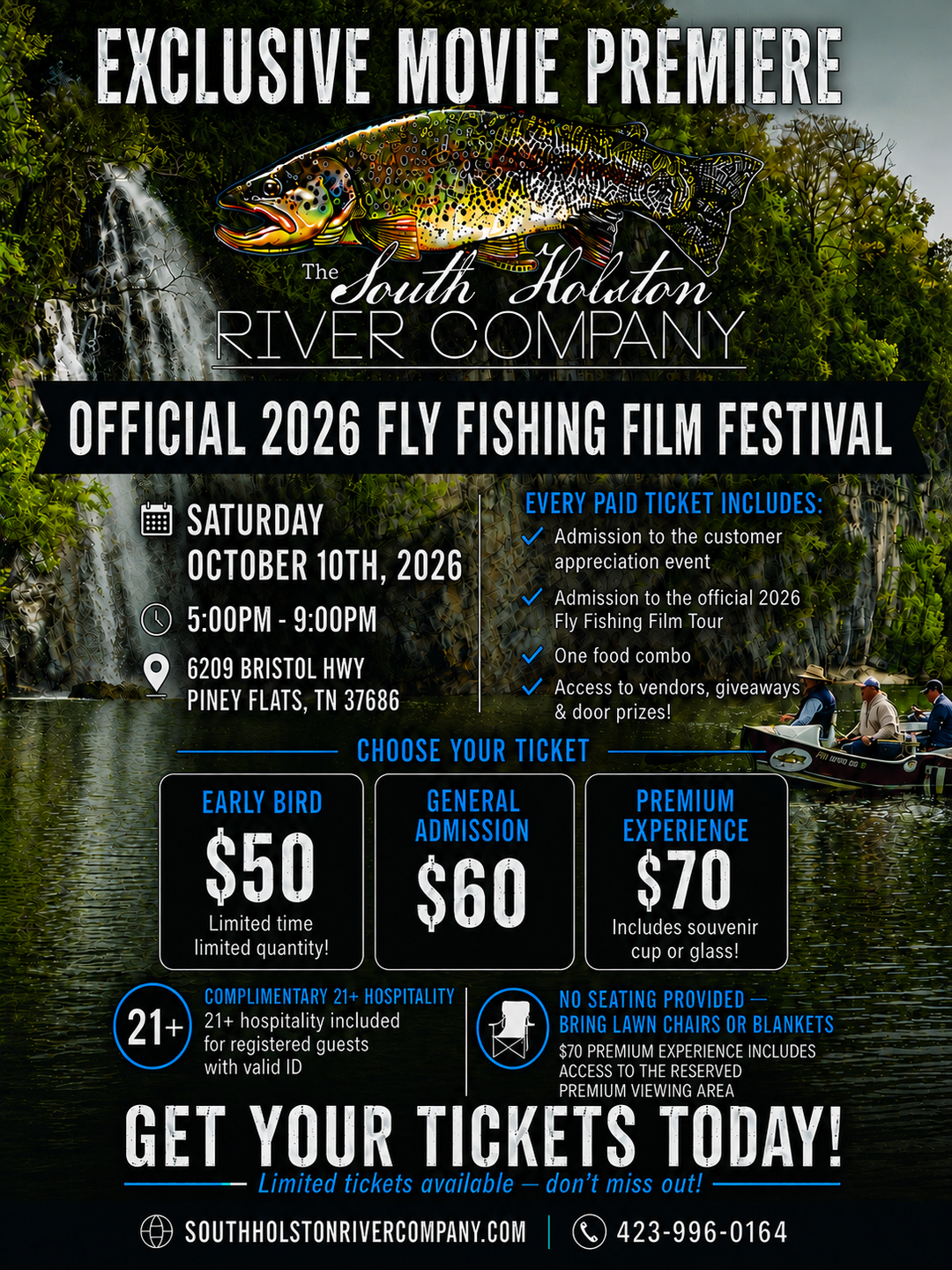 Fly Fishing Film Tour Ticket Oct. 10th