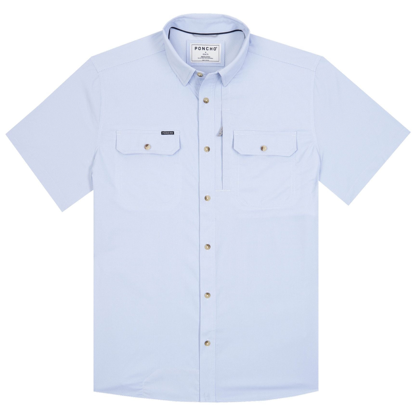Poncho The Anchoa Blue Microcheck Image 01