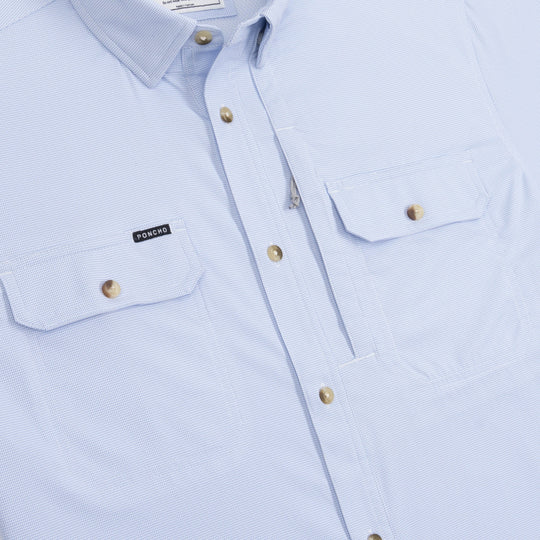 Poncho The Anchoa Blue Microcheck Image 03