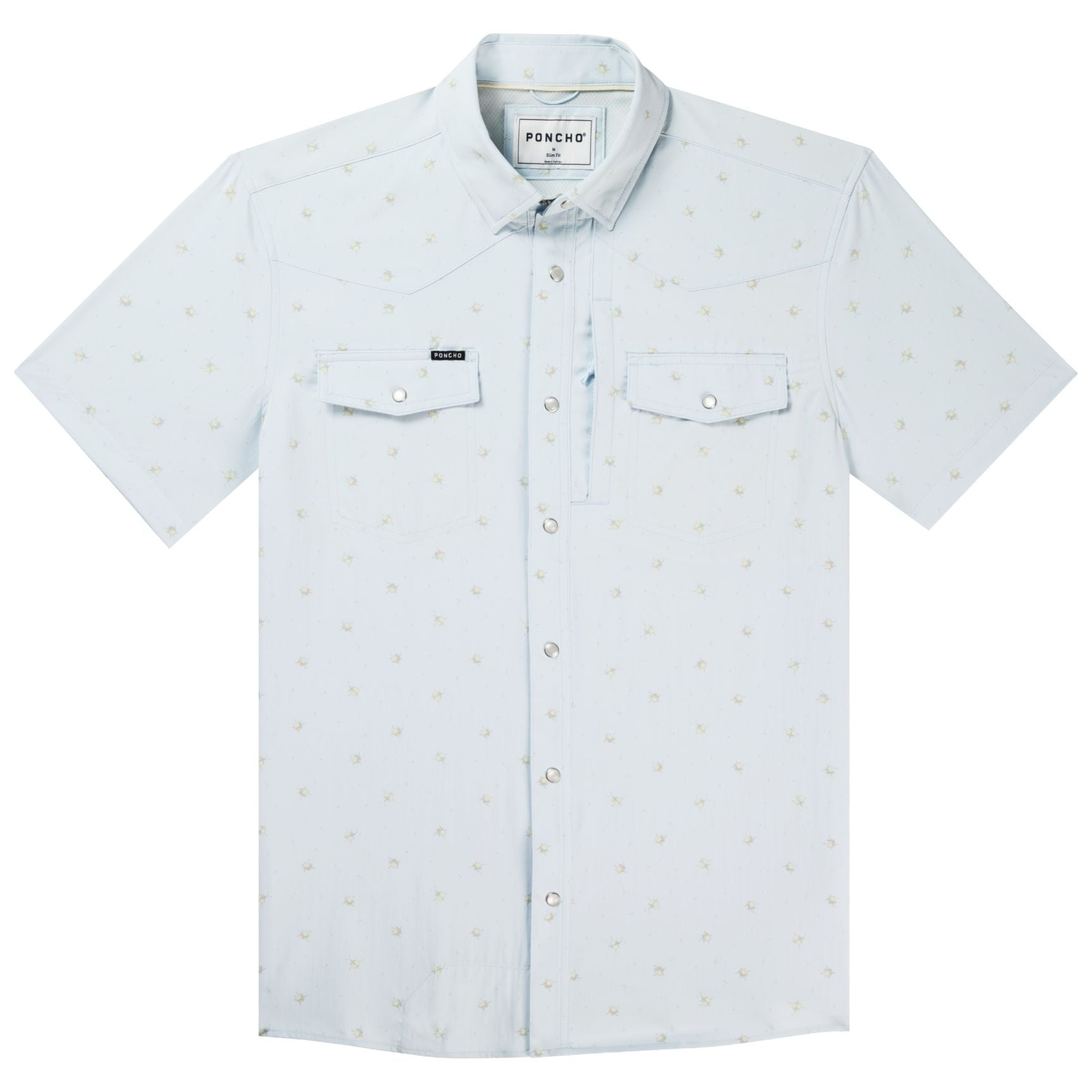 Poncho The Bonito Light blue rose print Image 01