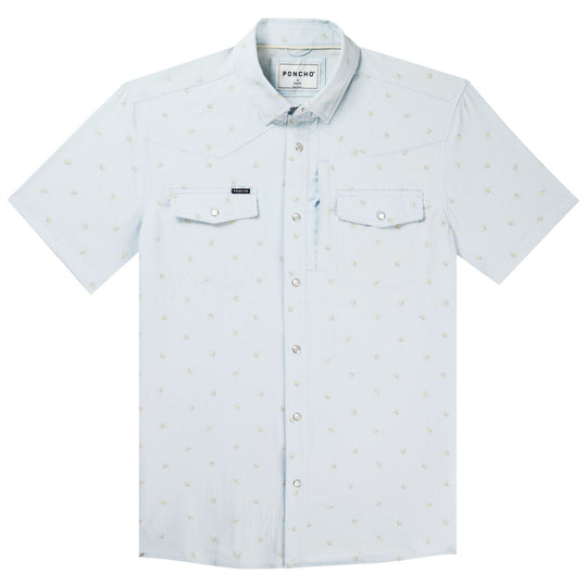 Poncho The Bonito Light blue rose print Image 01