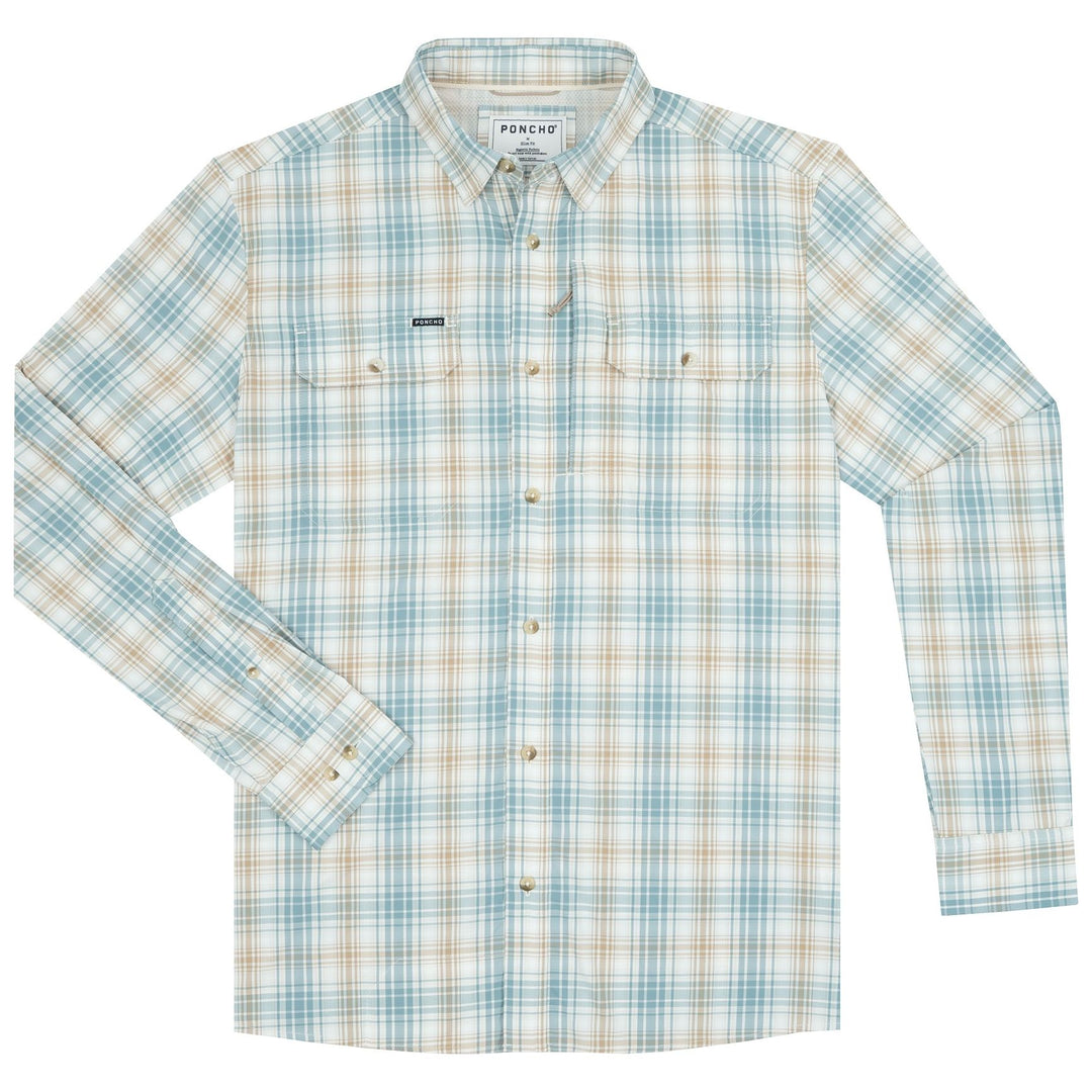 Poncho The Nervous Water Brown and Green Plaid Image 01