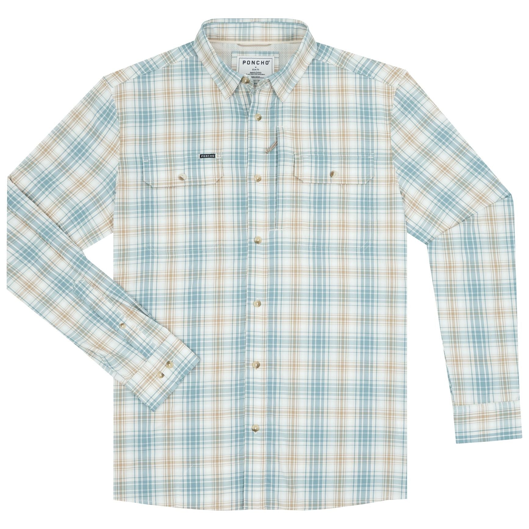 Poncho The Nervous Water Brown and Green Plaid Image 01
