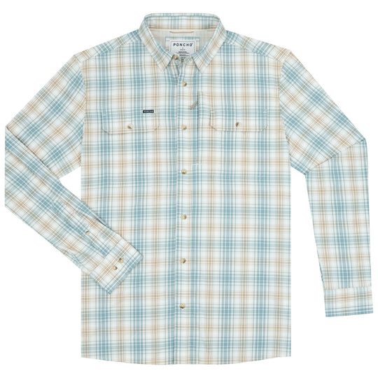 Poncho The Nervous Water Brown and Green Plaid Image 01