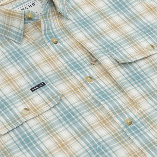 Poncho The Nervous Water Brown and Green Plaid Image 03