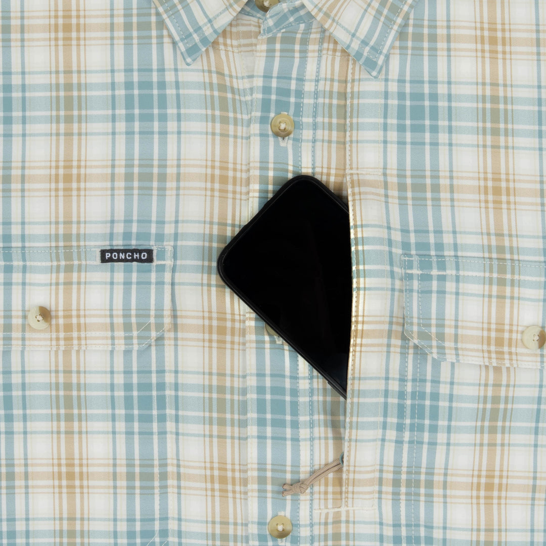 Poncho The Nervous Water Brown and Green Plaid Image 05