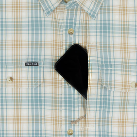Poncho The Nervous Water Brown and Green Plaid Image 05