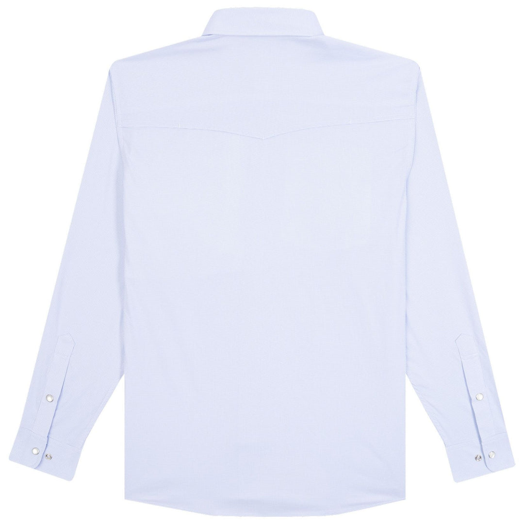 Poncho The Nueces Blue Microcheck Image 02