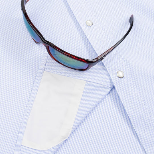 Poncho The Nueces Blue Microcheck Image 06