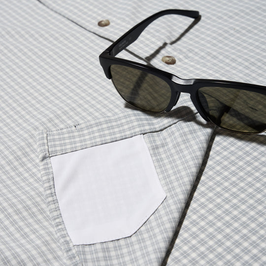 Poncho The Ozona Grey and White Plaid Image 04