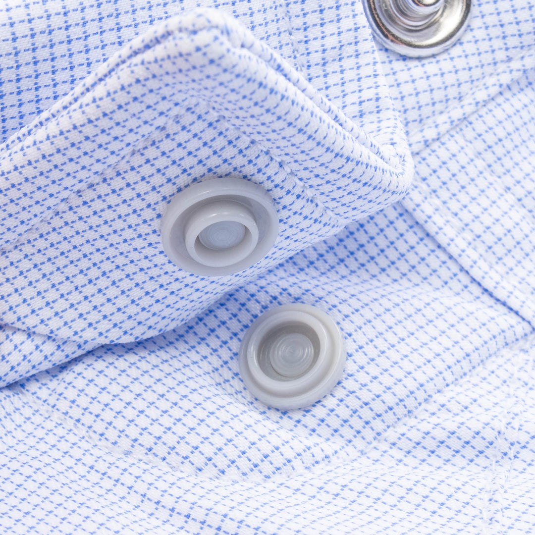Poncho The Padre Blue Microcheck Image 04