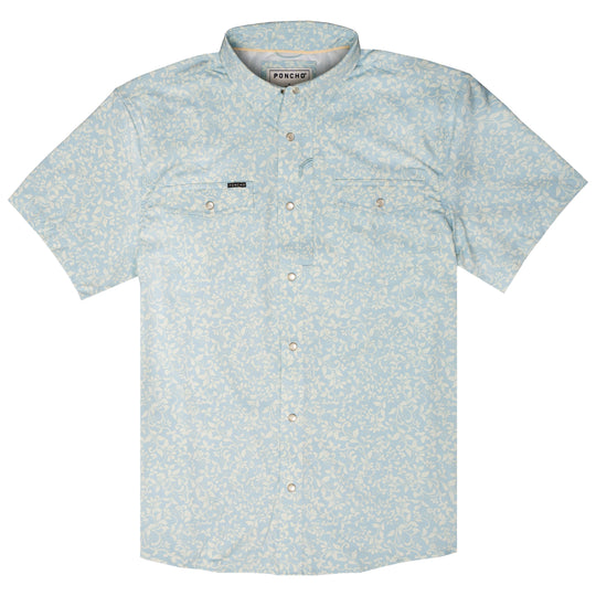 Poncho The Pinos Altos Blue Western Flower Print Image 01